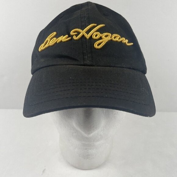 Ben Hogan Golf Hat Men’s Strapback Black Yellow Embroidered Cotton Canvas - Picture 3 of 9